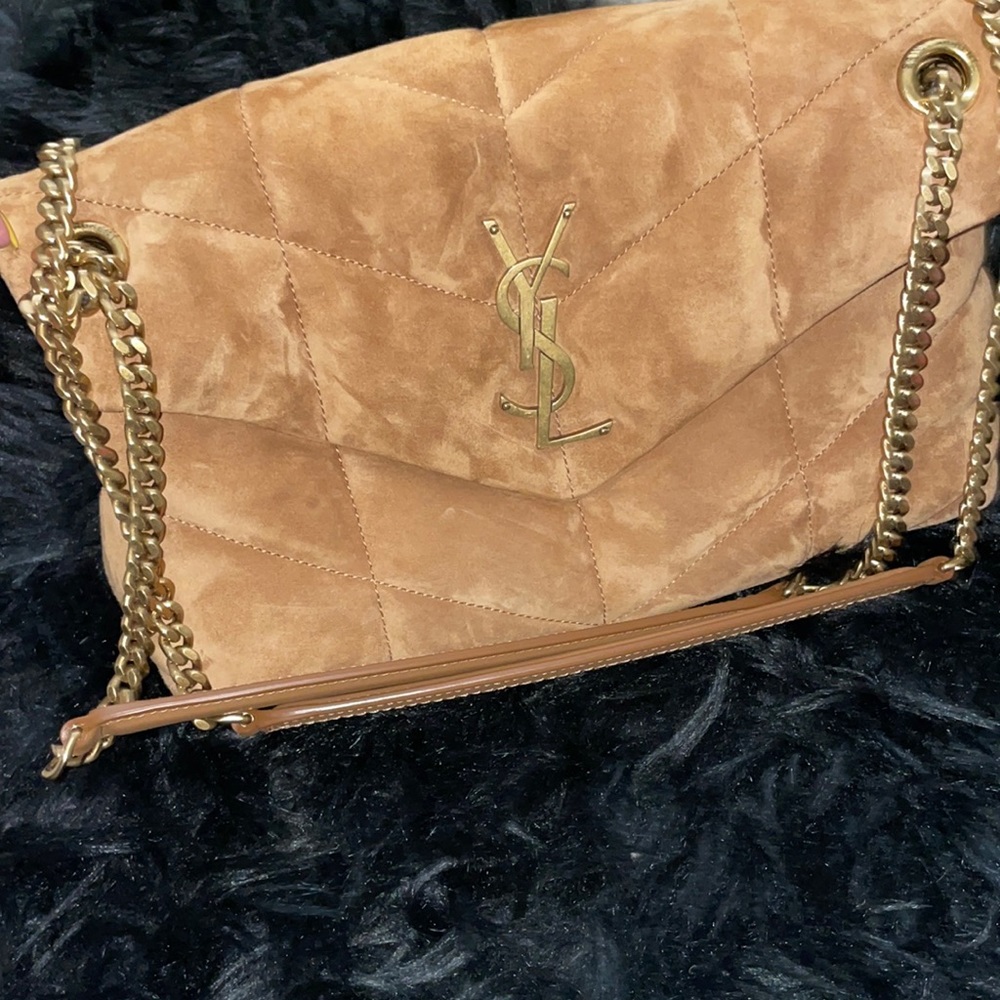 YSL Suede Tan Bag